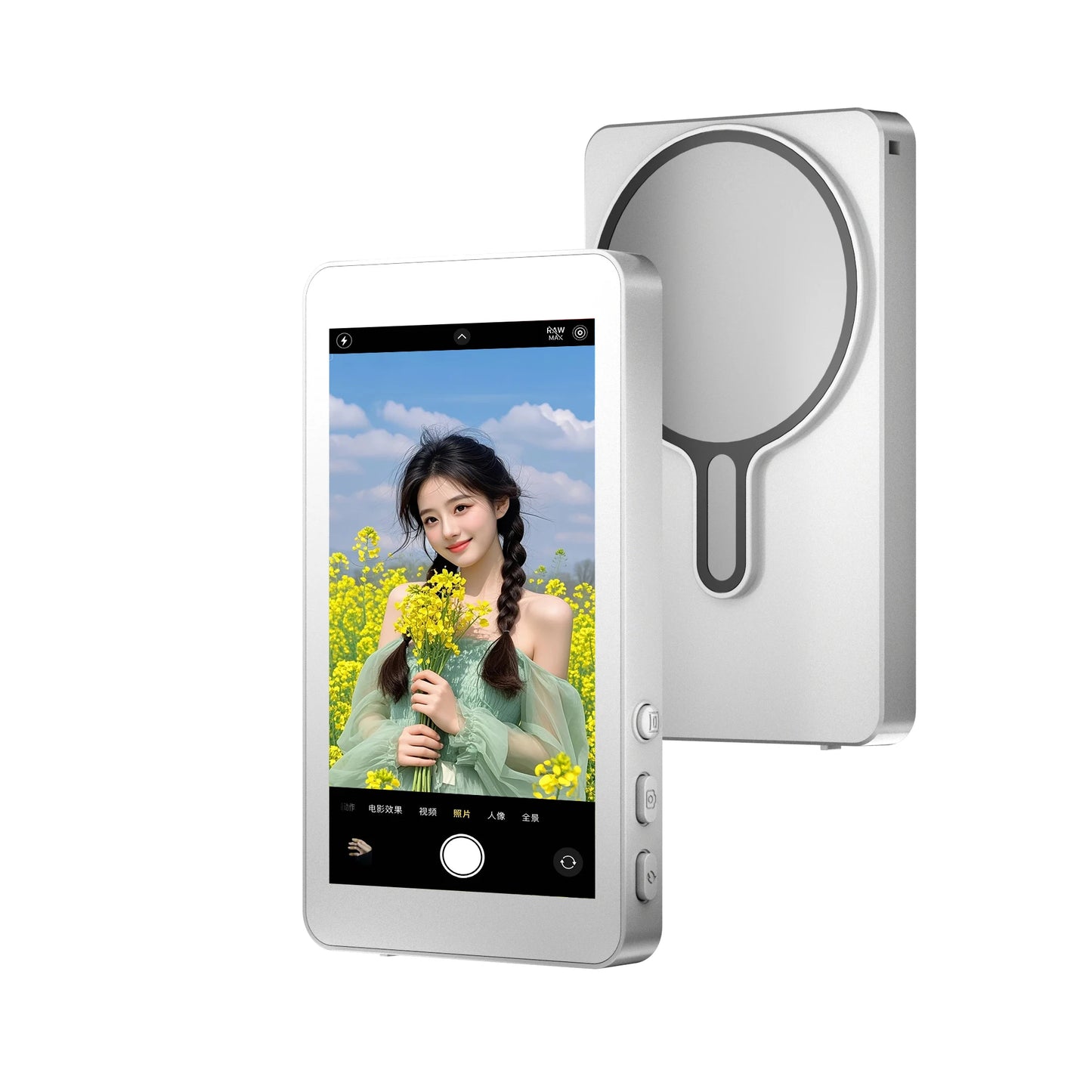 Magnetic Cell Phone Vlog Self Timer Monitor Screen Using Rear Camera Monitor For Live Streaming Creating Content Self-Timer