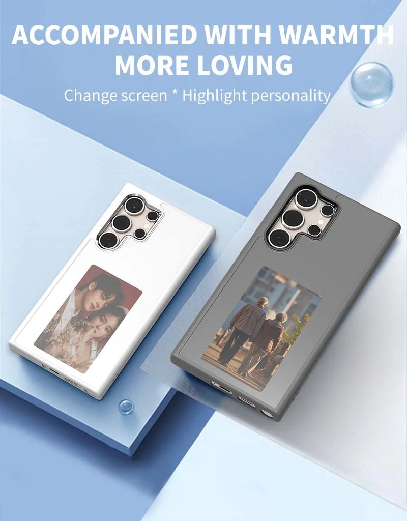 E ink Phone Case New-Tech NFC Function 4 Colors For Samsung Galaxy S25 S24 S23 Ultra DIY Screen Smart Phone Case Fund