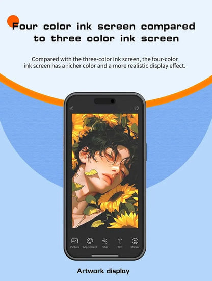 E-Ink NFC Function 3.7 Inches Screen Display Mob For IPhone16 13 14 15 Wireless Transmission Four colors Screen Projection