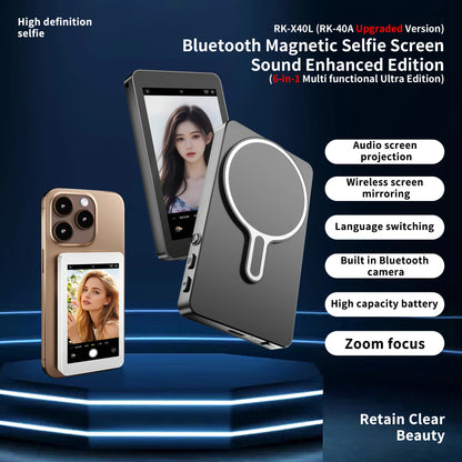 Magnetic Cell Phone Vlog Self Timer Monitor Screen Using Rear Camera Monitor For Live Streaming Creating Content Self-Timer