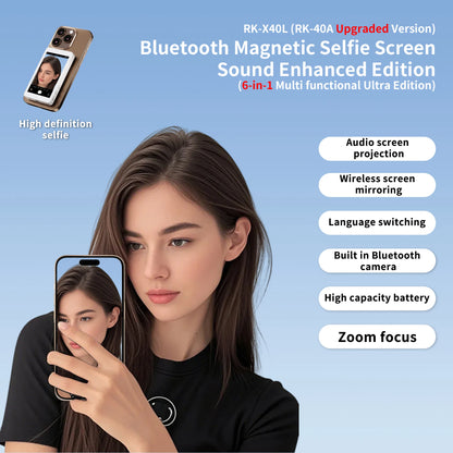 Magnetic Cell Phone Vlog Self Timer Monitor Screen Using Rear Camera Monitor For Live Streaming Creating Content Self-Timer