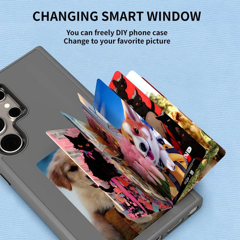 E ink Phone Case New-Tech NFC Function 4 Colors For Samsung Galaxy S25 S24 S23 Ultra DIY Screen Smart Phone Case Fund