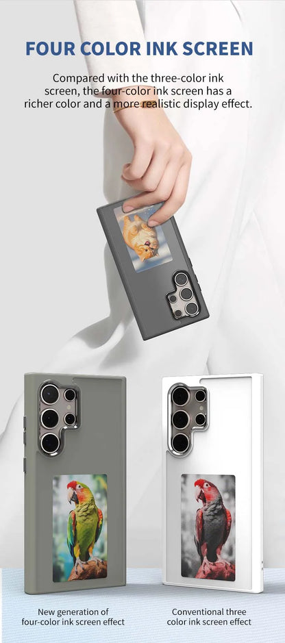 E ink Phone Case New-Tech NFC Function 4 Colors For Samsung Galaxy S25 S24 S23 Ultra DIY Screen Smart Phone Case Fund