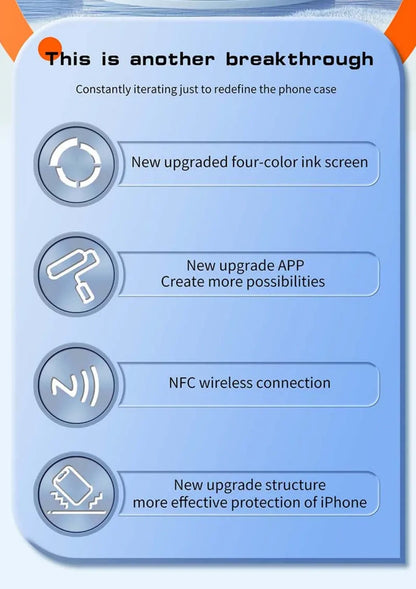 E-Ink NFC Function 3.7 Inches Screen Display Mob For IPhone16 13 14 15 Wireless Transmission Four colors Screen Projection