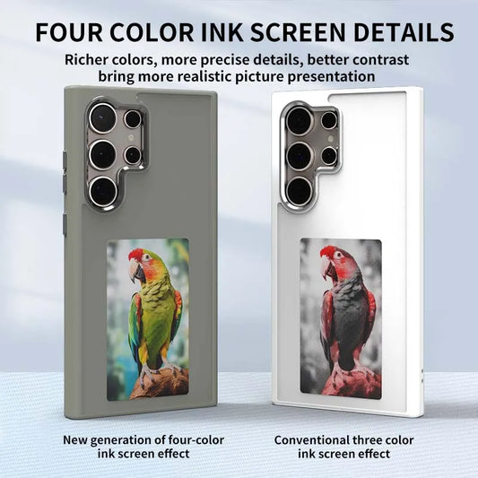 E ink Phone Case New-Tech NFC Function 4 Colors For Samsung Galaxy S25 S24 S23 Ultra DIY Screen Smart Phone Case Fund