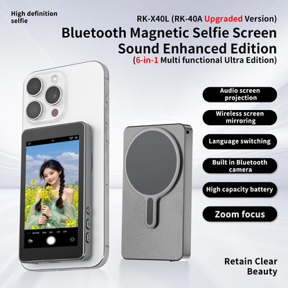 Magnetic Cell Phone Vlog Self Timer Monitor Screen Using Rear Camera Monitor For Live Streaming Creating Content Self-Timer