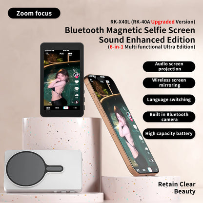 Magnetic Cell Phone Vlog Self Timer Monitor Screen Using Rear Camera Monitor For Live Streaming Creating Content Self-Timer